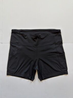 Lululemon Women’s Fast & Free High Rise Shorts 6” Black  5 Pockets Black Size 12